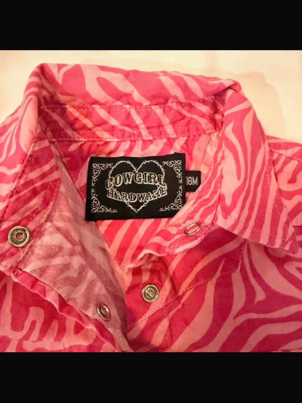 Kids Pink Zebra Print Shirt - Picture 2 of 2